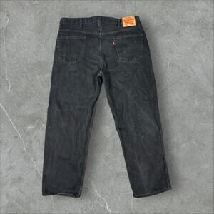 Levi's 550 Black Size 42x30 Straight Leg Y2K Relaxed Fit Pants Denim Jeans